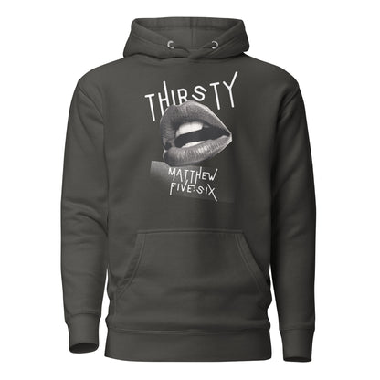Thirsty hoodie sweatshirt vintage black