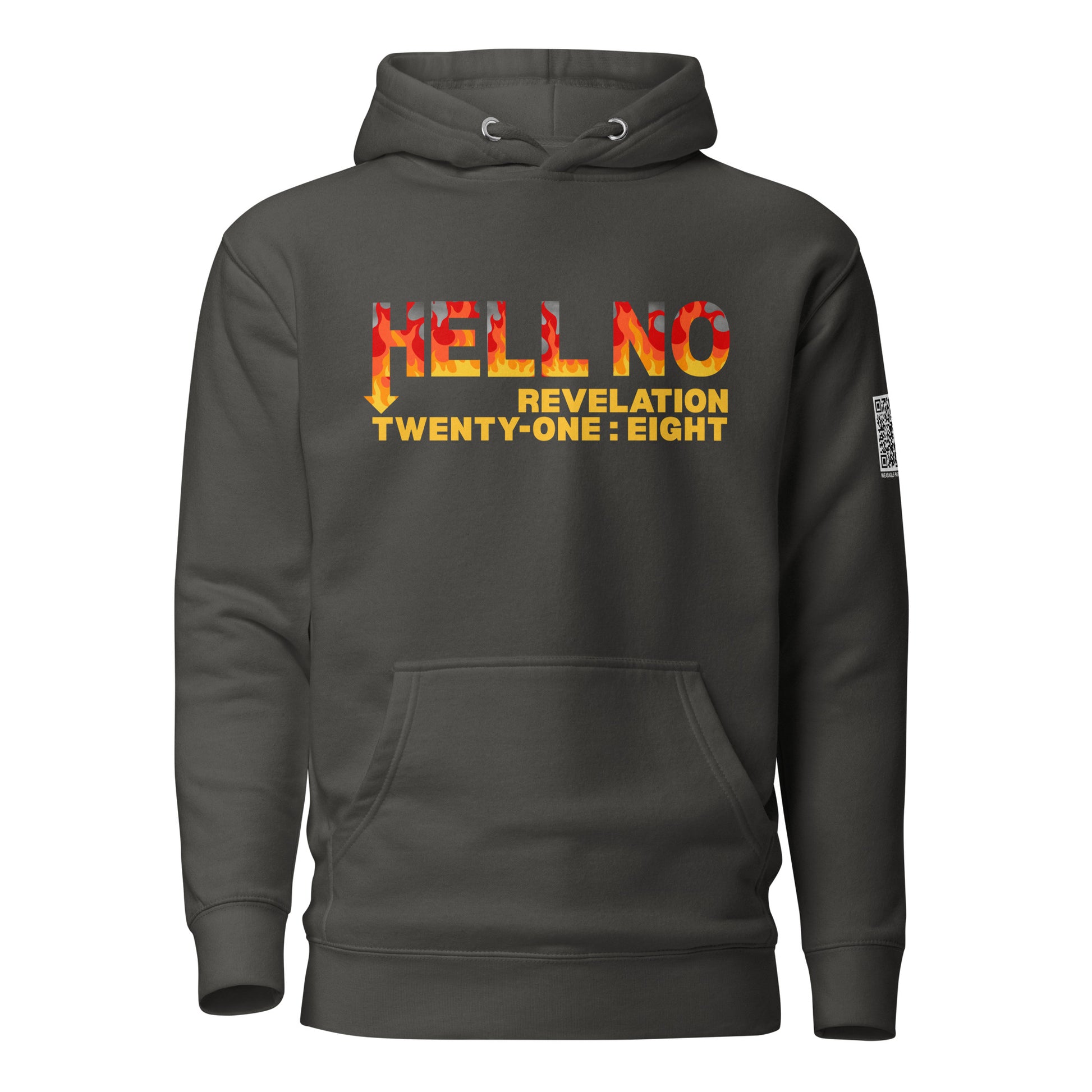 Hell No hoodie sweatshirt vintage black