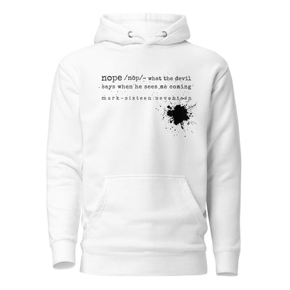 Nope hoodie sweatshirt white