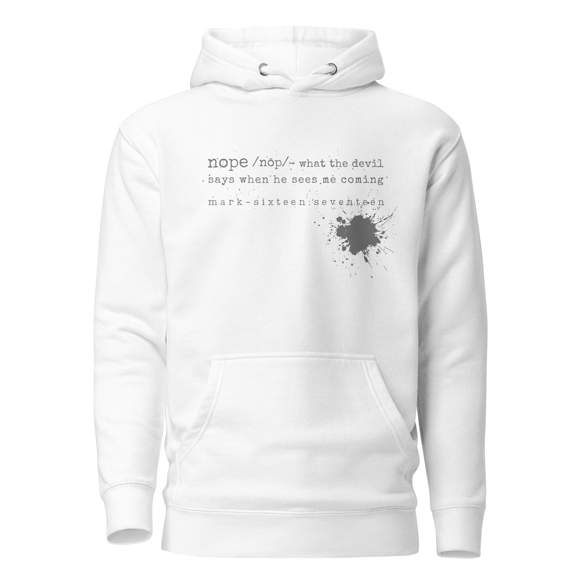 Nope hoodie sweatshirt white