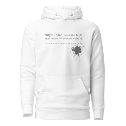 Nope hoodie sweatshirt white