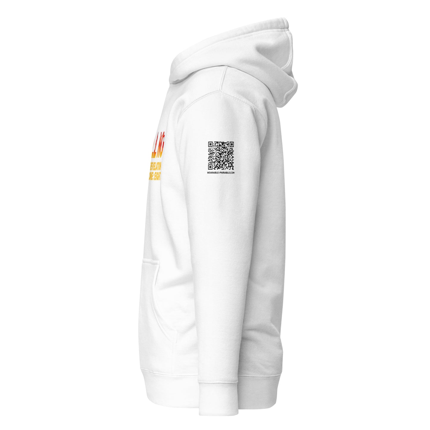 Hell No hoodie sweatshirt side white
