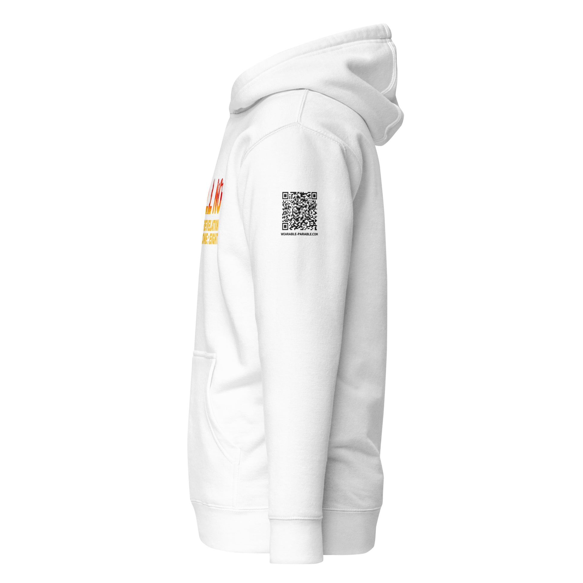 Hell No hoodie sweatshirt side white