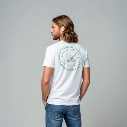 Male model Enter-net Influencer white t-shirt