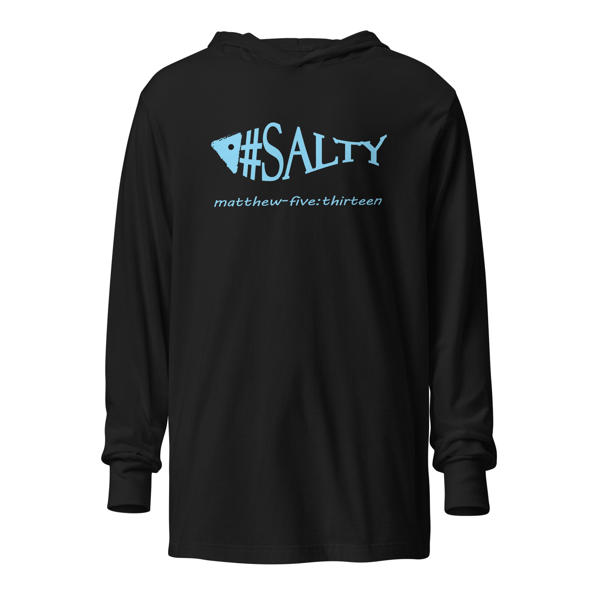 #Salty hooded t-shirt black
