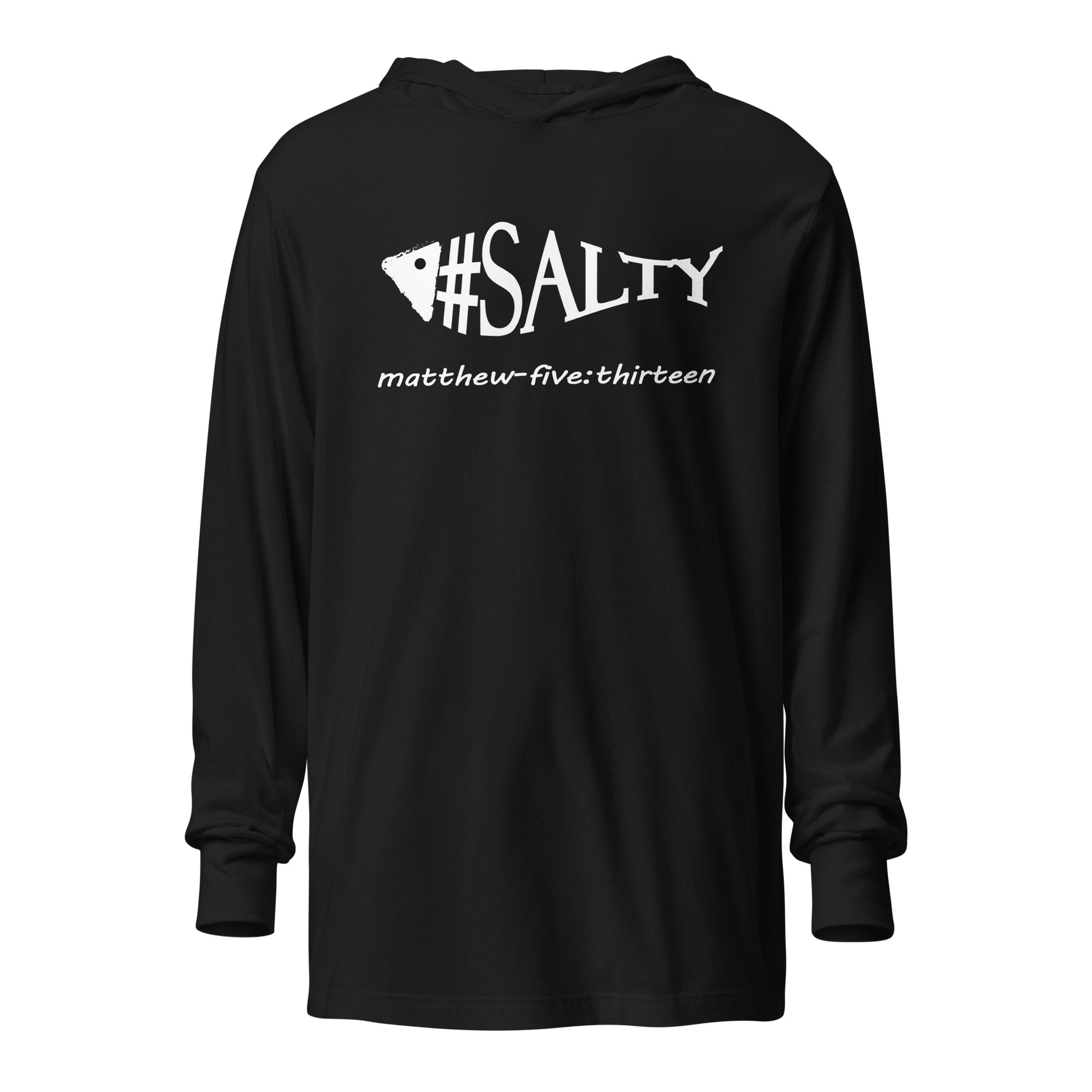 #Salty hooded t-shirt black