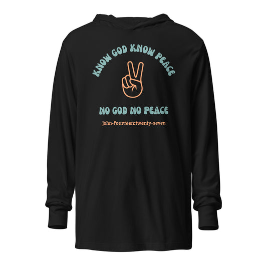 Know God Know Peace hoodie t-shirt black