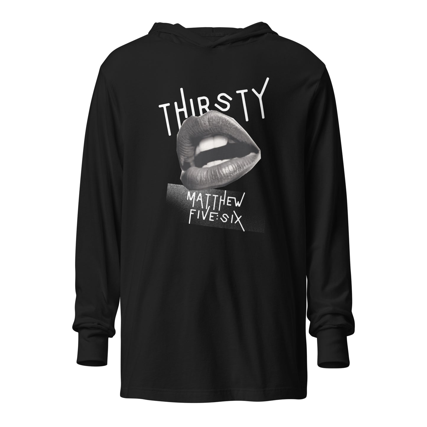 Thirsty hoodie t-shirt black