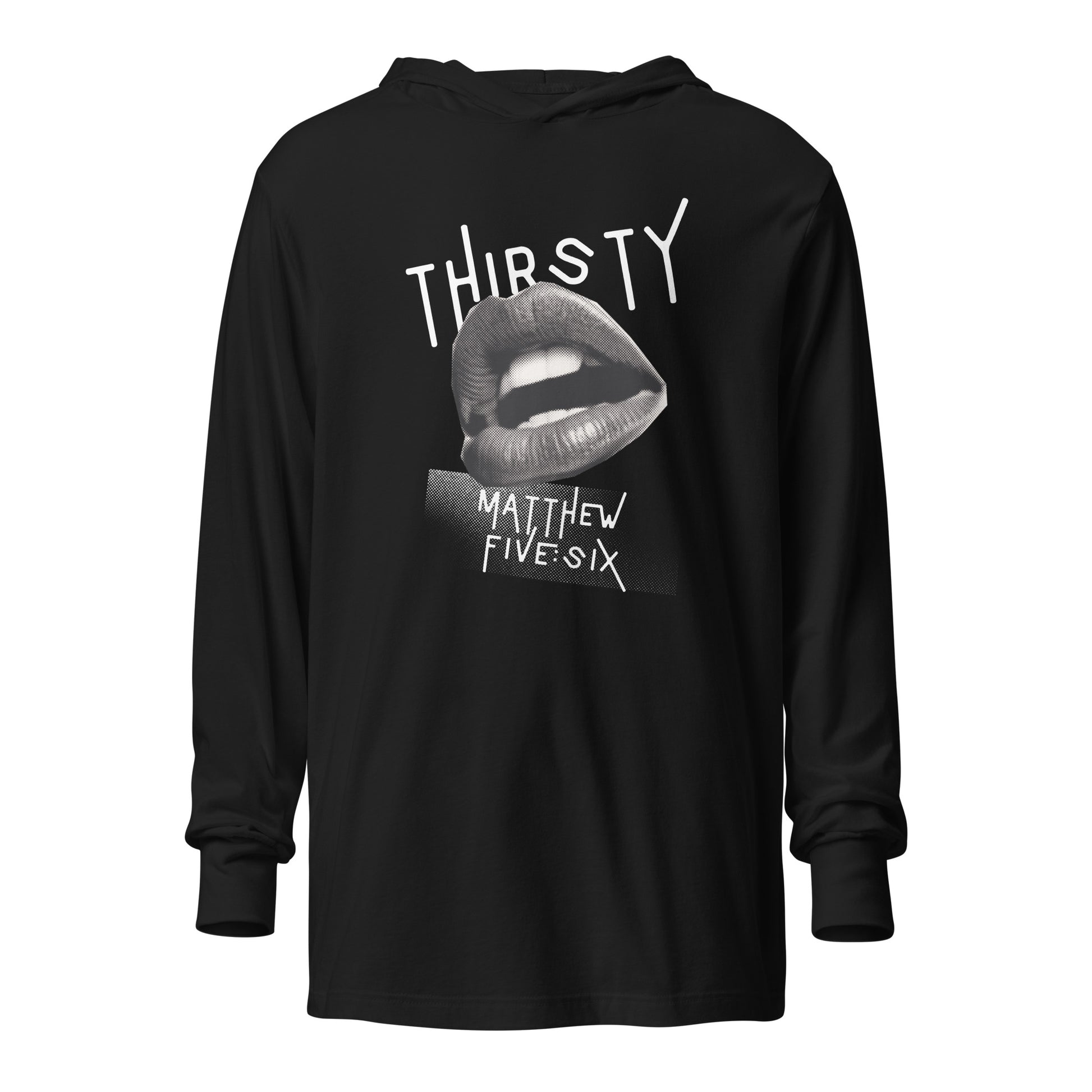 Thirsty hoodie t-shirt black