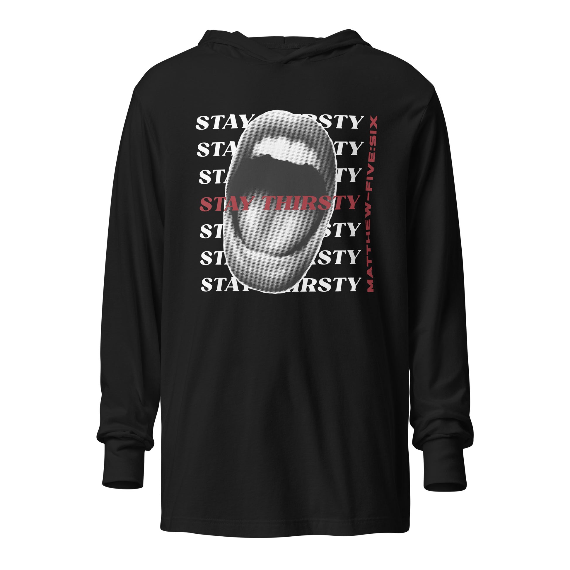 Thirsty hooded t-shirt black
