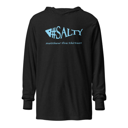 #Salty hooded t-shirt charcoal black triblend