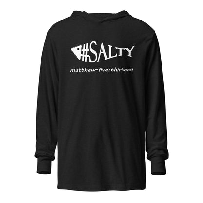 #Salty hooded t-shirt charcoal black triblend