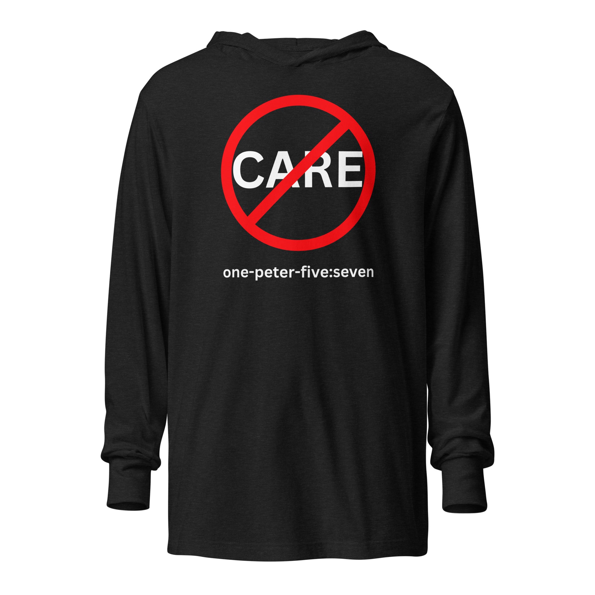 Don’t Care hoodie t-shirt charcoal black triblend