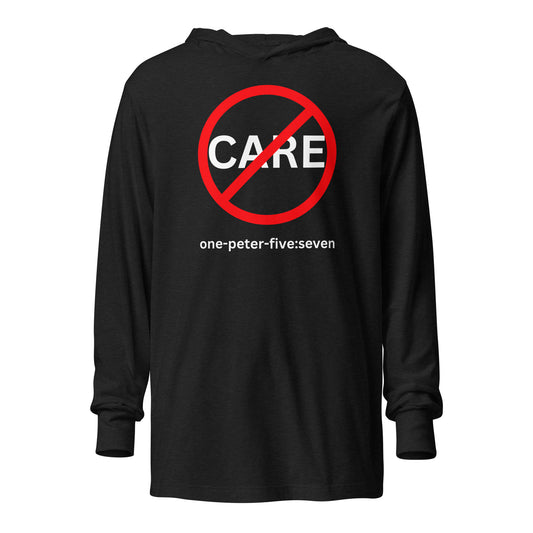 Don’t Care hoodie t-shirt charcoal black triblend