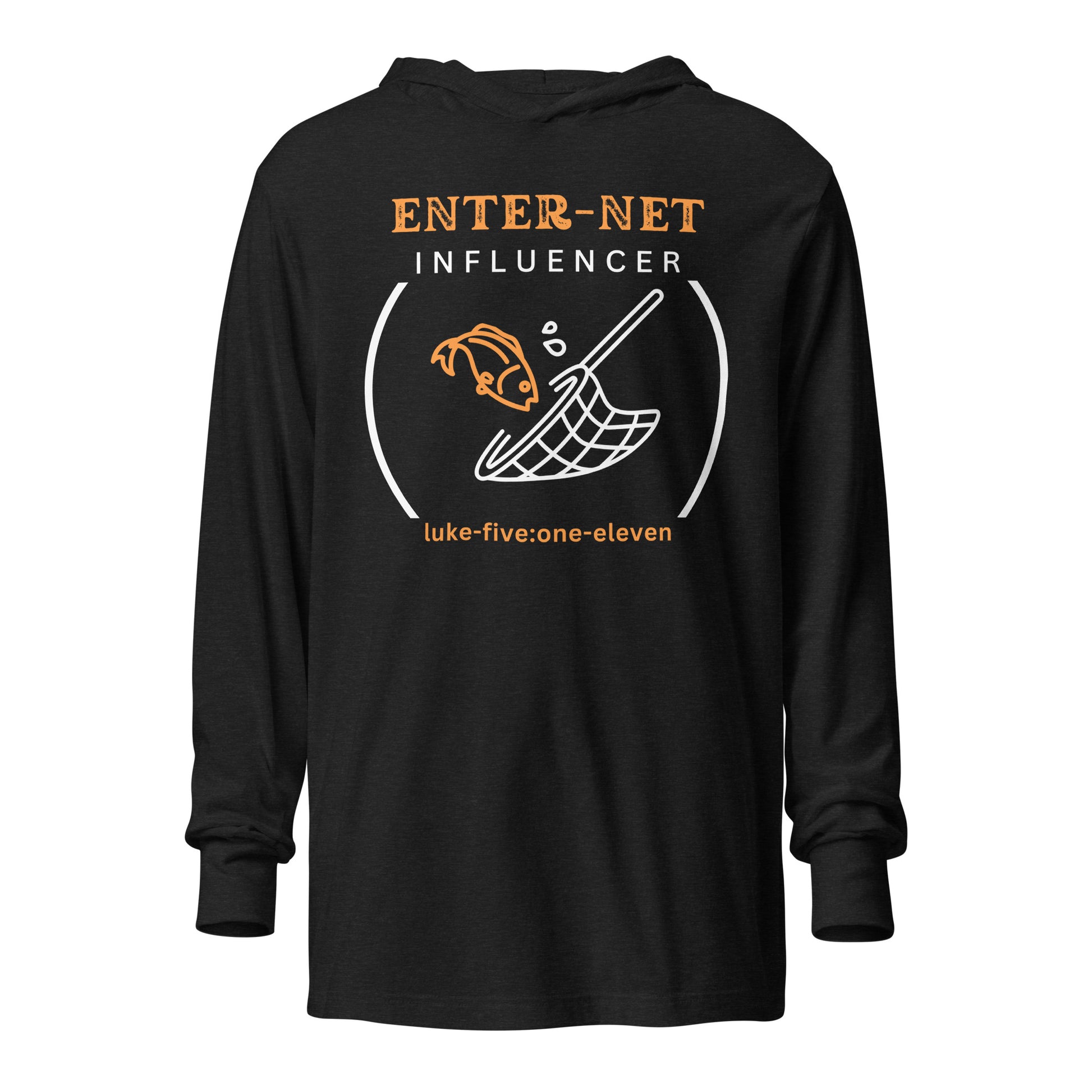 Enter-Net Influencer hoodie t-shirt charcoal black triblend