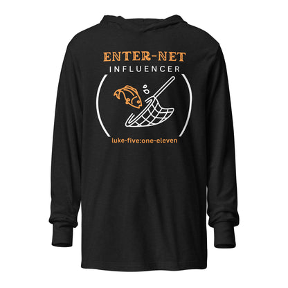 Enter-Net Influencer hoodie t-shirt charcoal black triblend