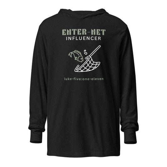 Enter-Net Influencer hoodie t-shirt charcoal black triblend