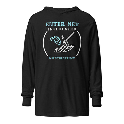 Enter-Net Influencer hoodie t-shirt charcoal black triblend