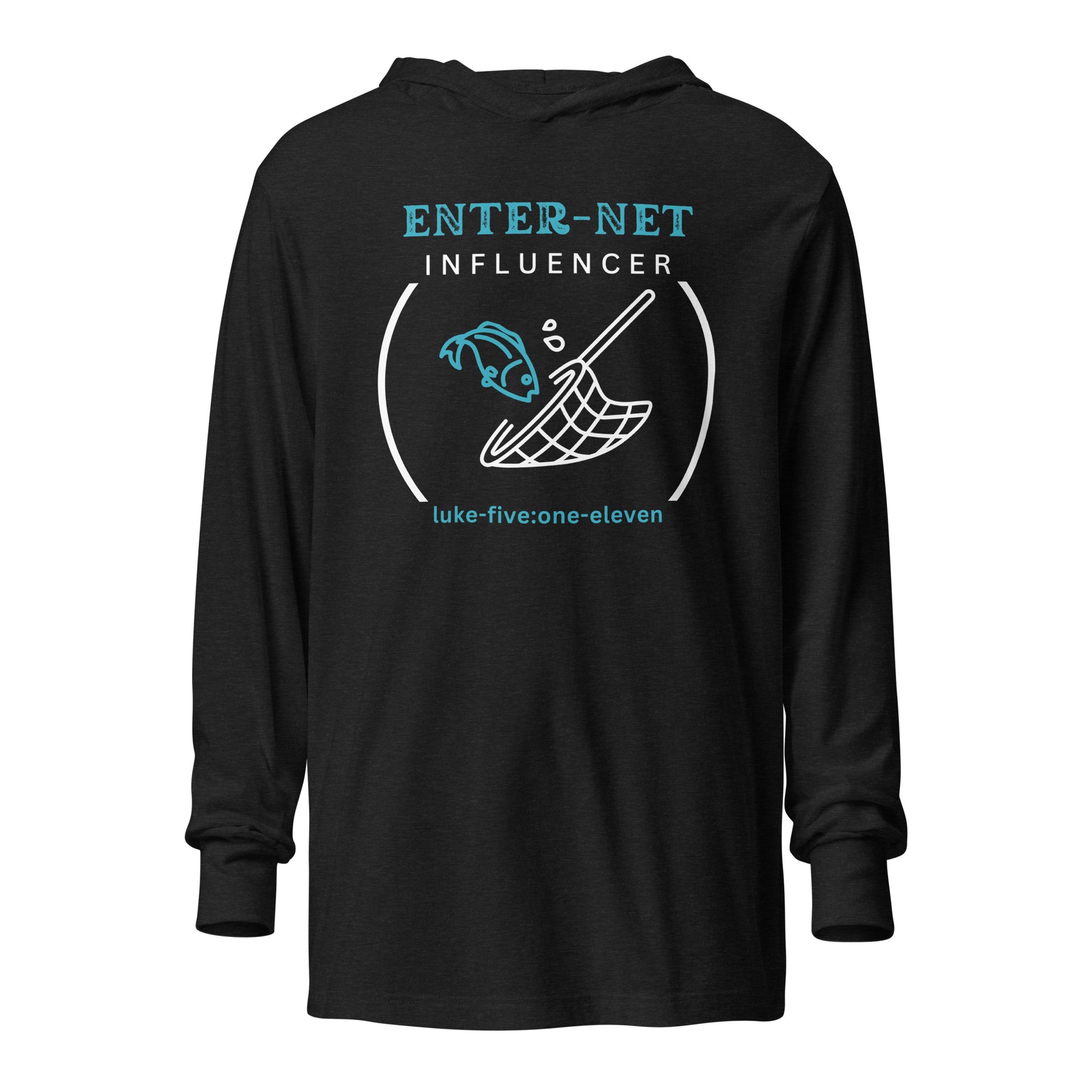 Enter-Net Influencer hoodie t-shirt charcoal black triblend
