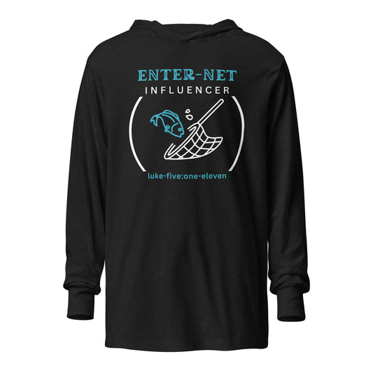 Enter-Net Influencer hoodie t-shirt charcoal black triblend