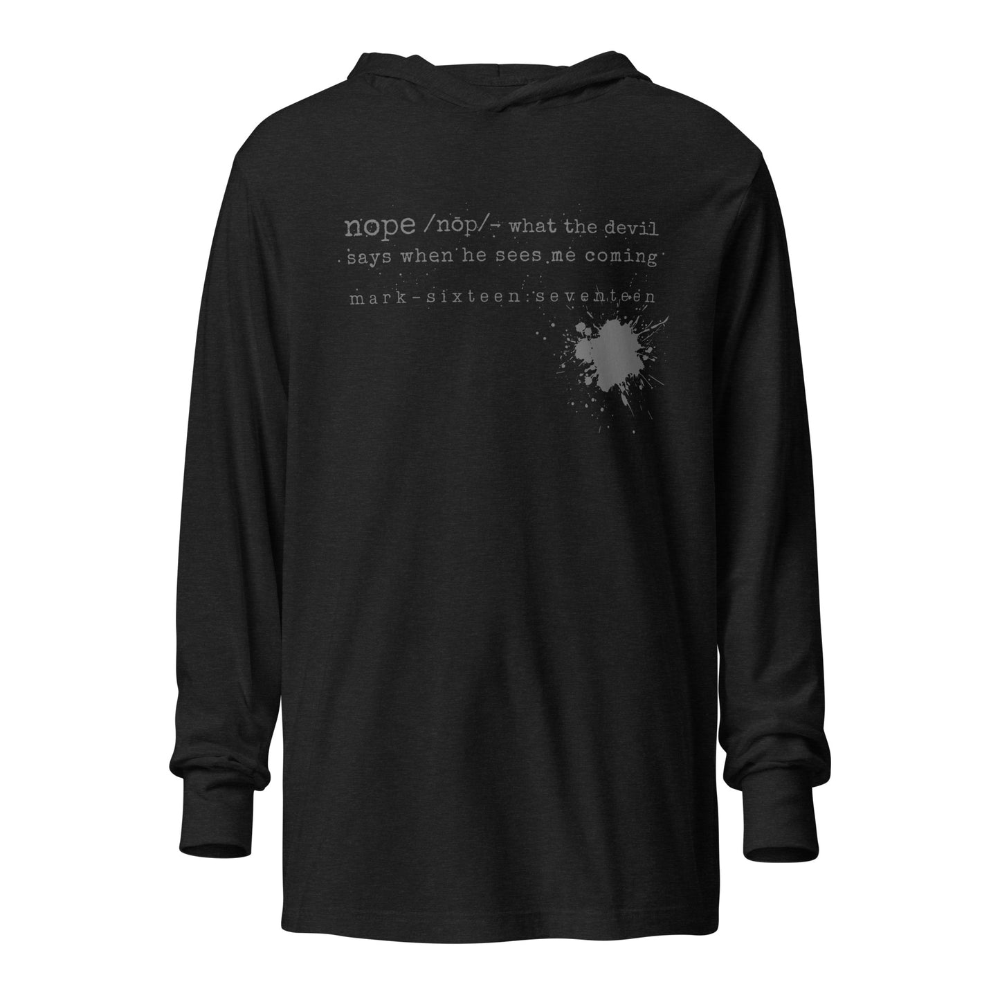 Nope hooded t-shirt charcoal black