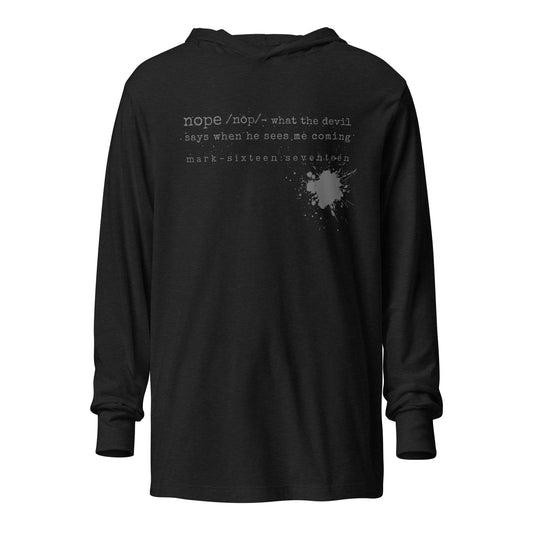 Nope hooded t-shirt charcoal black