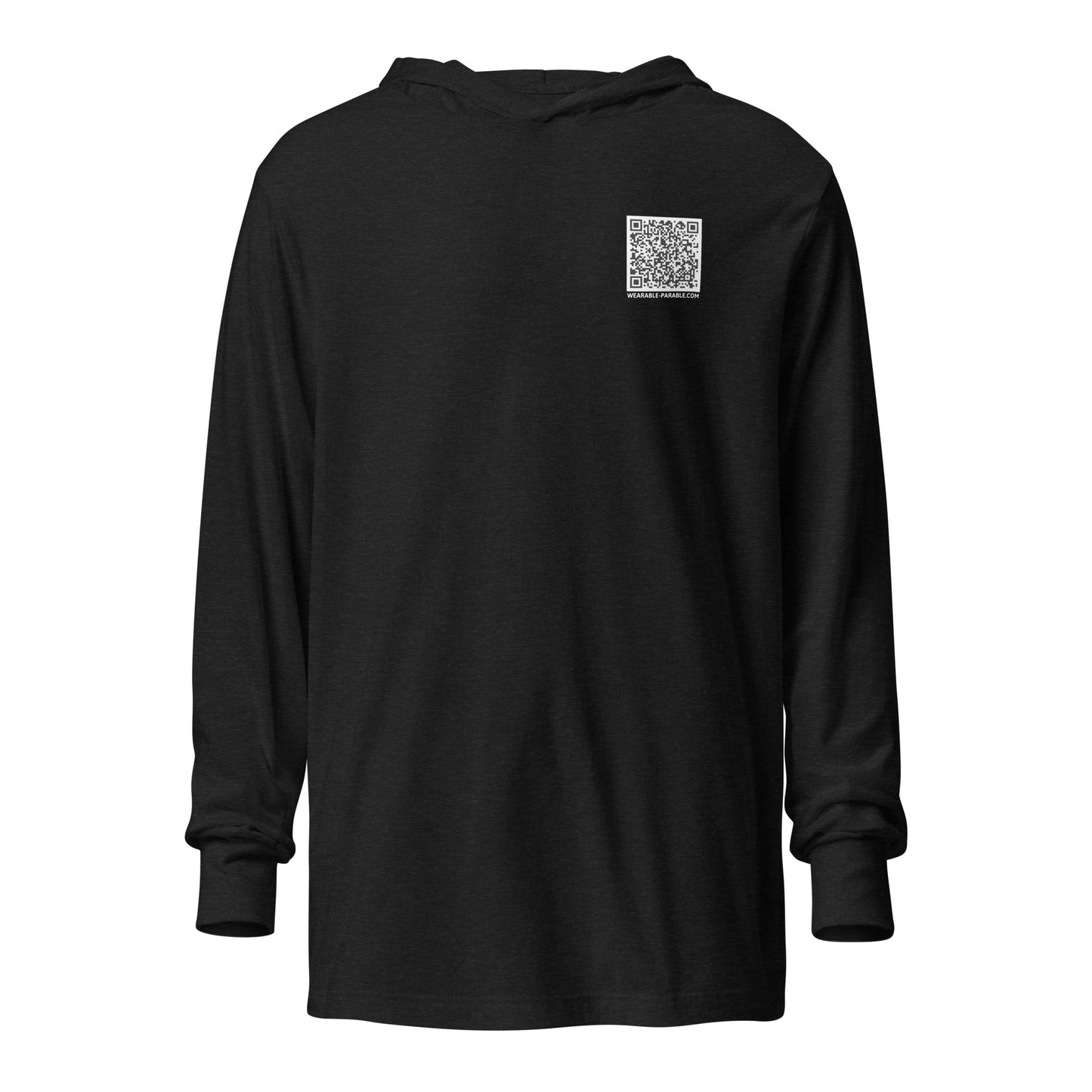 Enter-Net Influencer Fish Graphic hooded t-shirt charcoal black triblend front