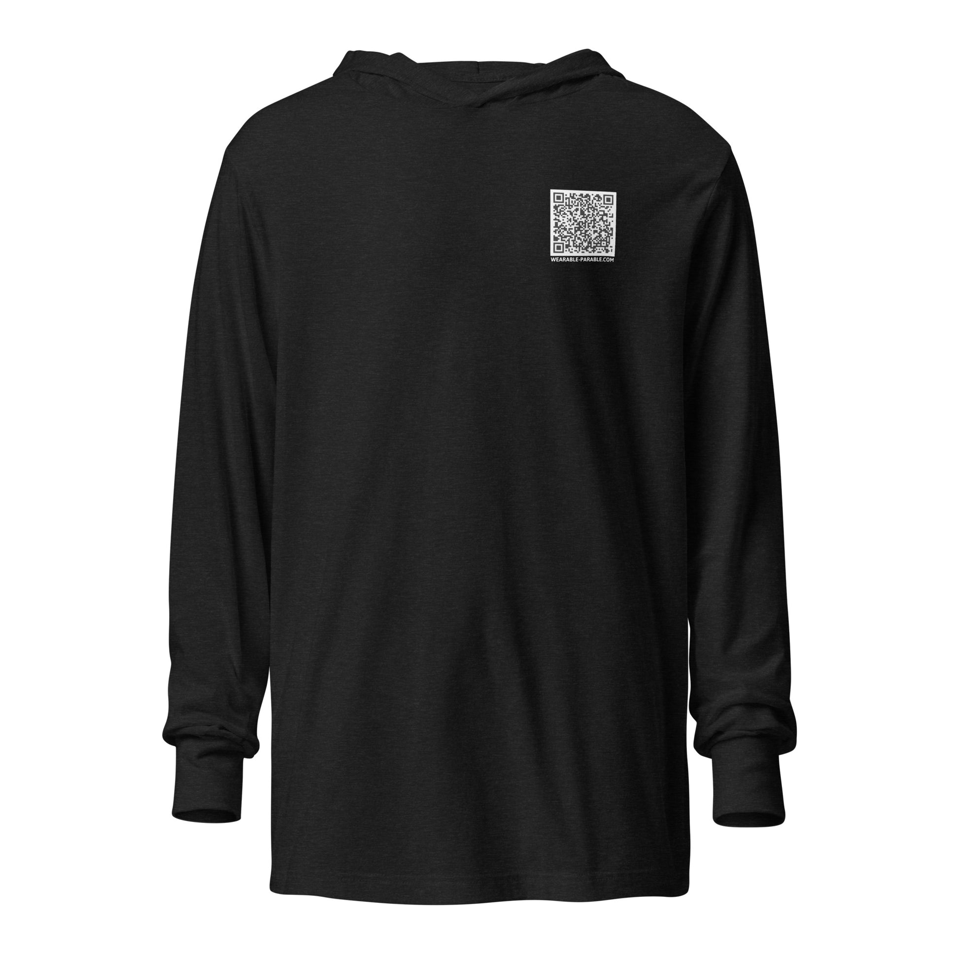 Enter-Net Influencer Fish Graphic hooded t-shirt charcoal black triblend front