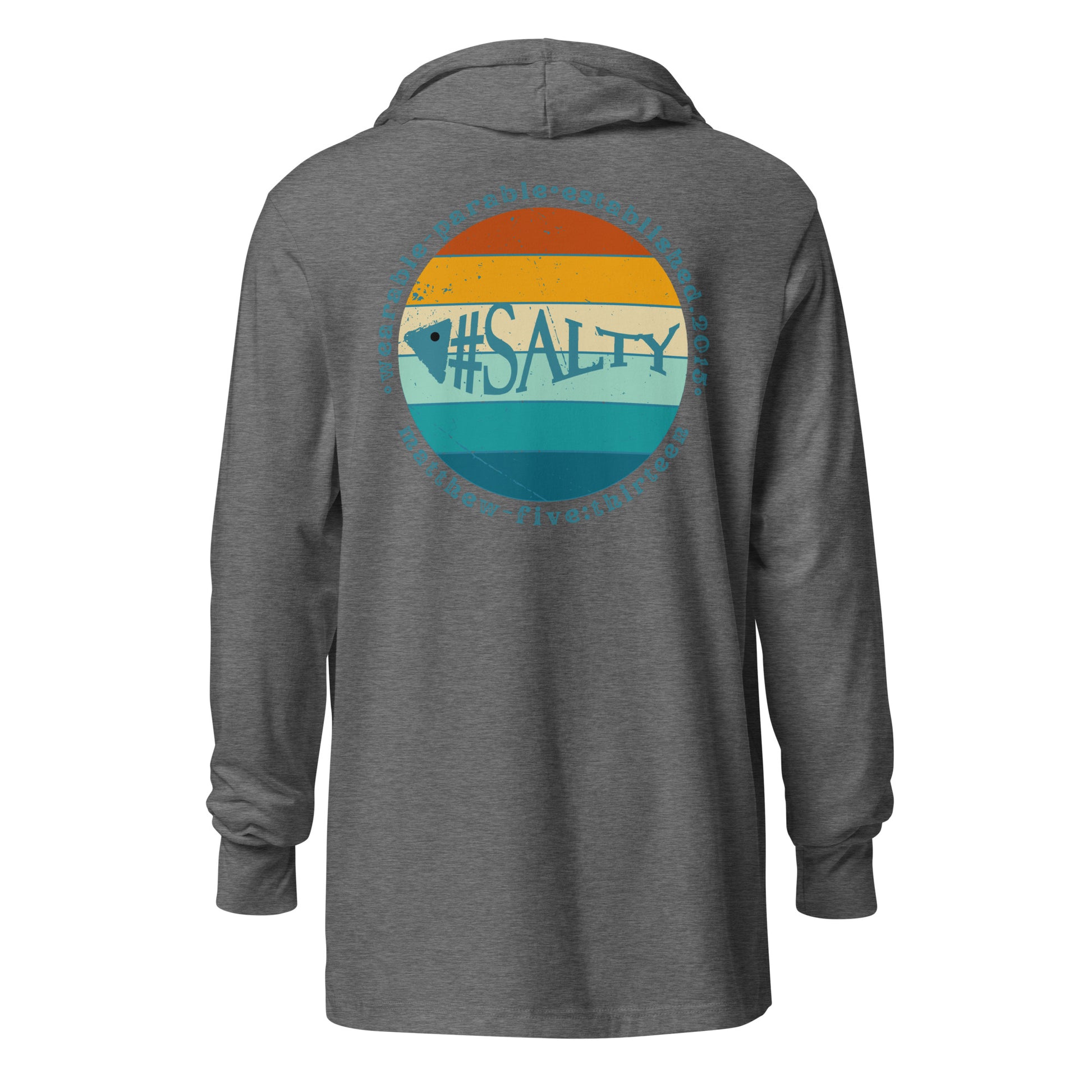 #Salty hooded t-shirt gray triblend