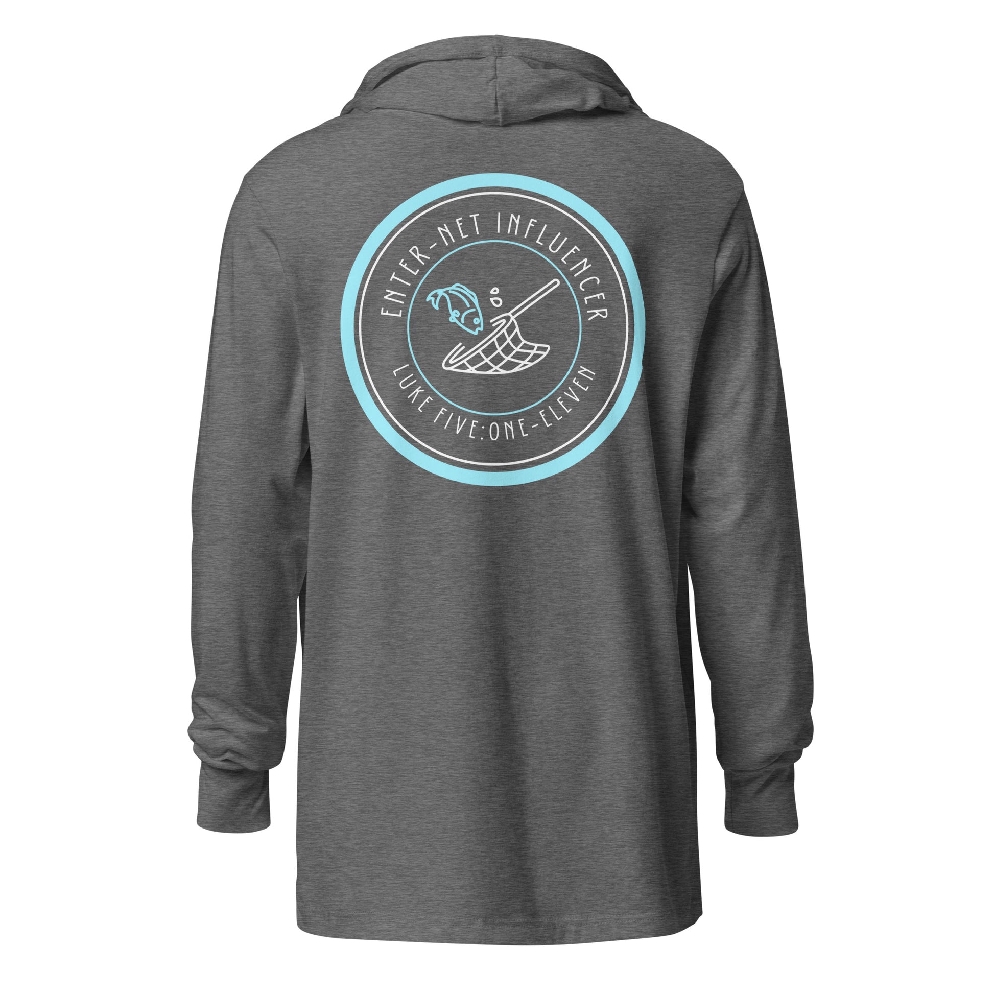 Enter-Net Influencer hoodie t-shirt gray triblend