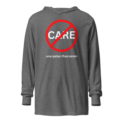 Don’t Care hoodie t-shirt gray triblend