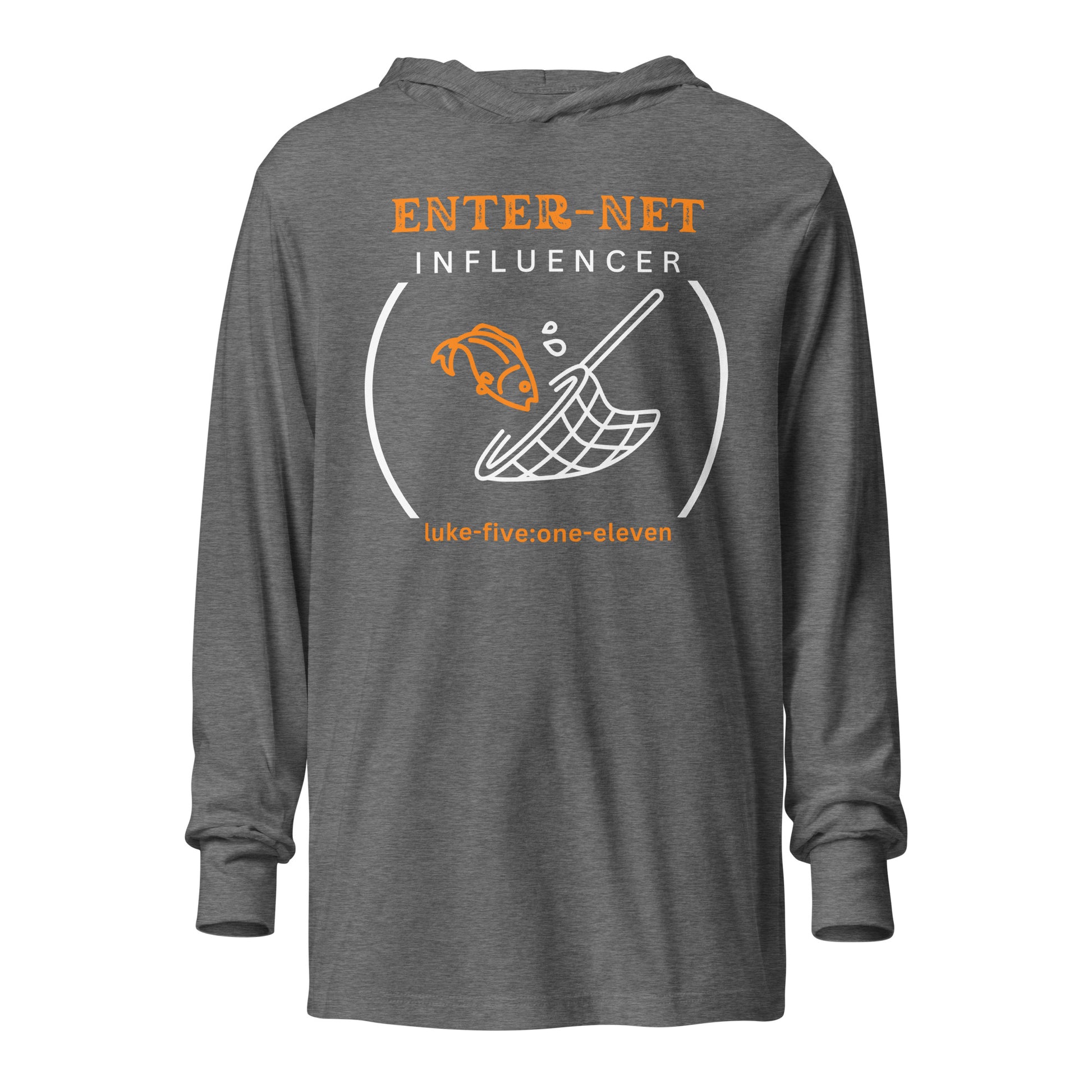 Enter-Net Influencer hoodie t-shirt gray triblend