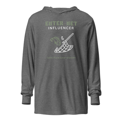 Enter-Net Influencer hoodie t-shirt gray triblend