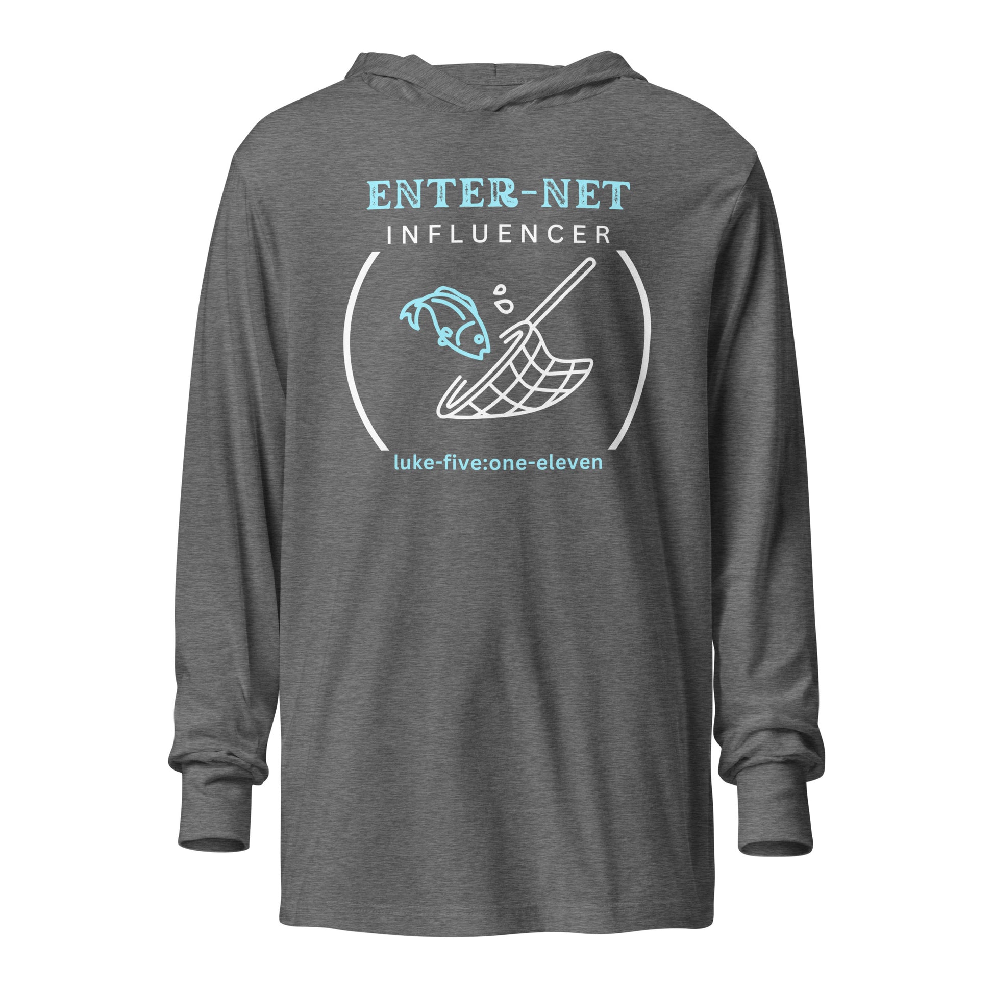 Enter-Net Influencer hoodie t-shirt gray triblend