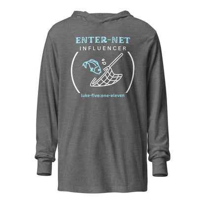 Enter-Net Influencer hoodie t-shirt gray triblend