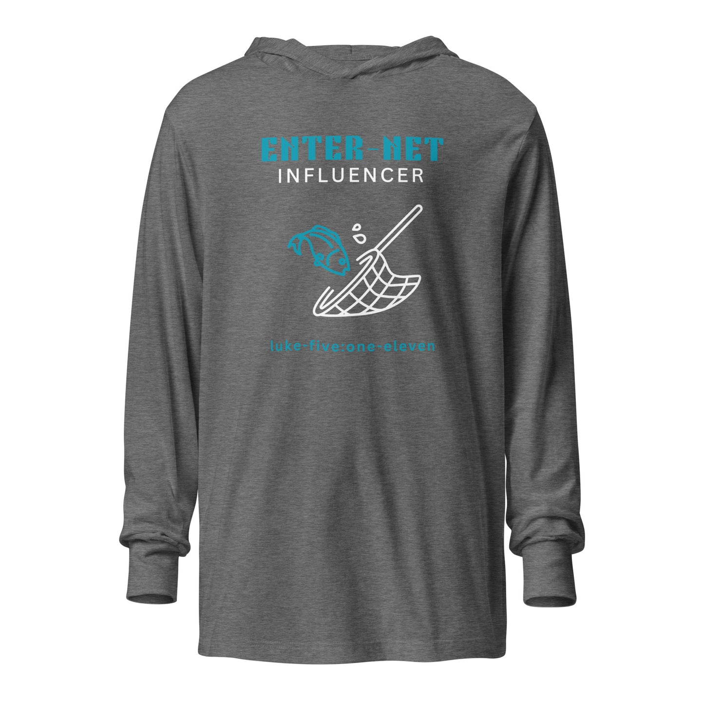 Enter-Net Influencer hoodie t-shirt gray triblend