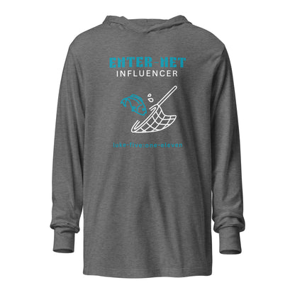 Enter-Net Influencer hoodie t-shirt gray triblend