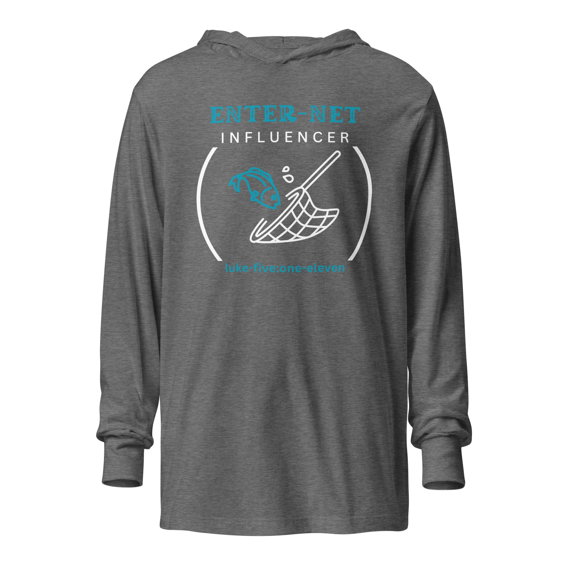 Enter-Net Influencer hoodie t-shirt gray triblend