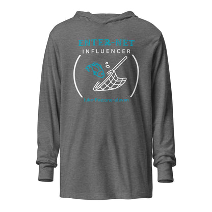 Enter-Net Influencer hoodie t-shirt gray triblend