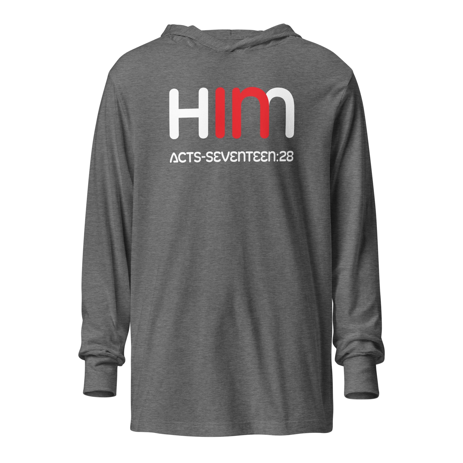 In Him hooded t-shirt gray triblend