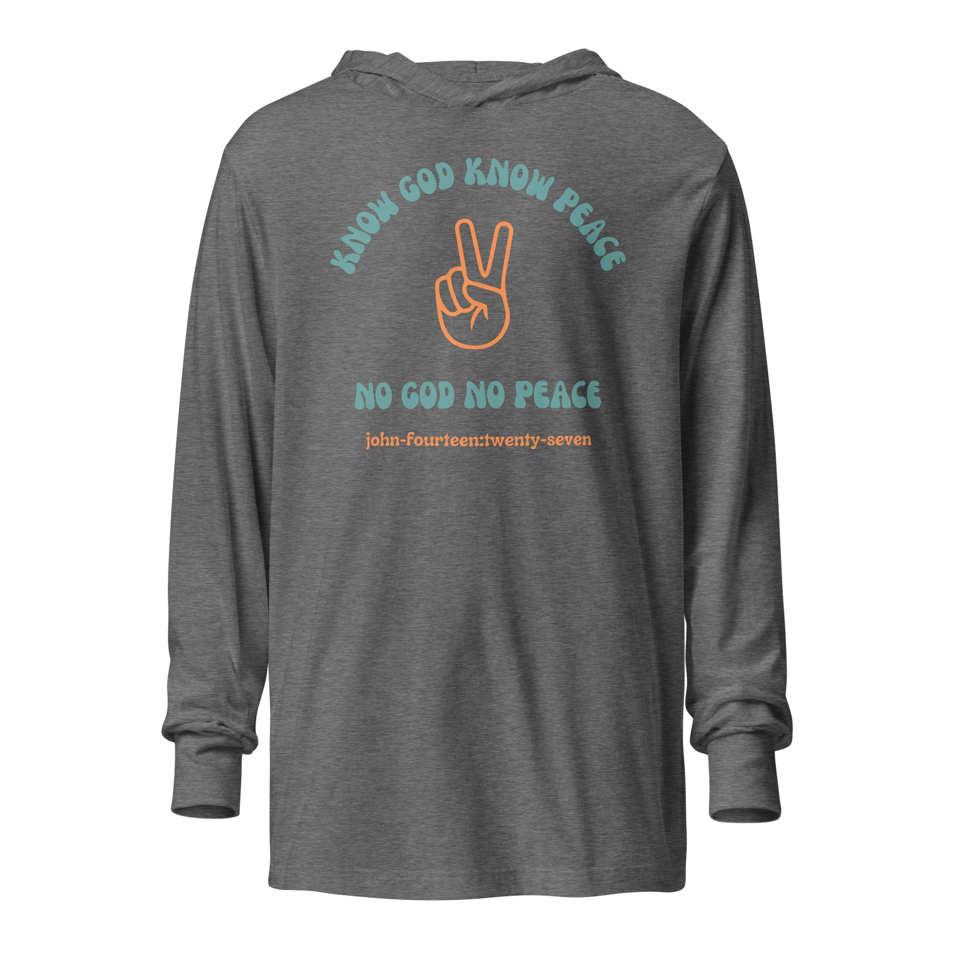 Know God Know Peace hoodie t-shirt gray triblend