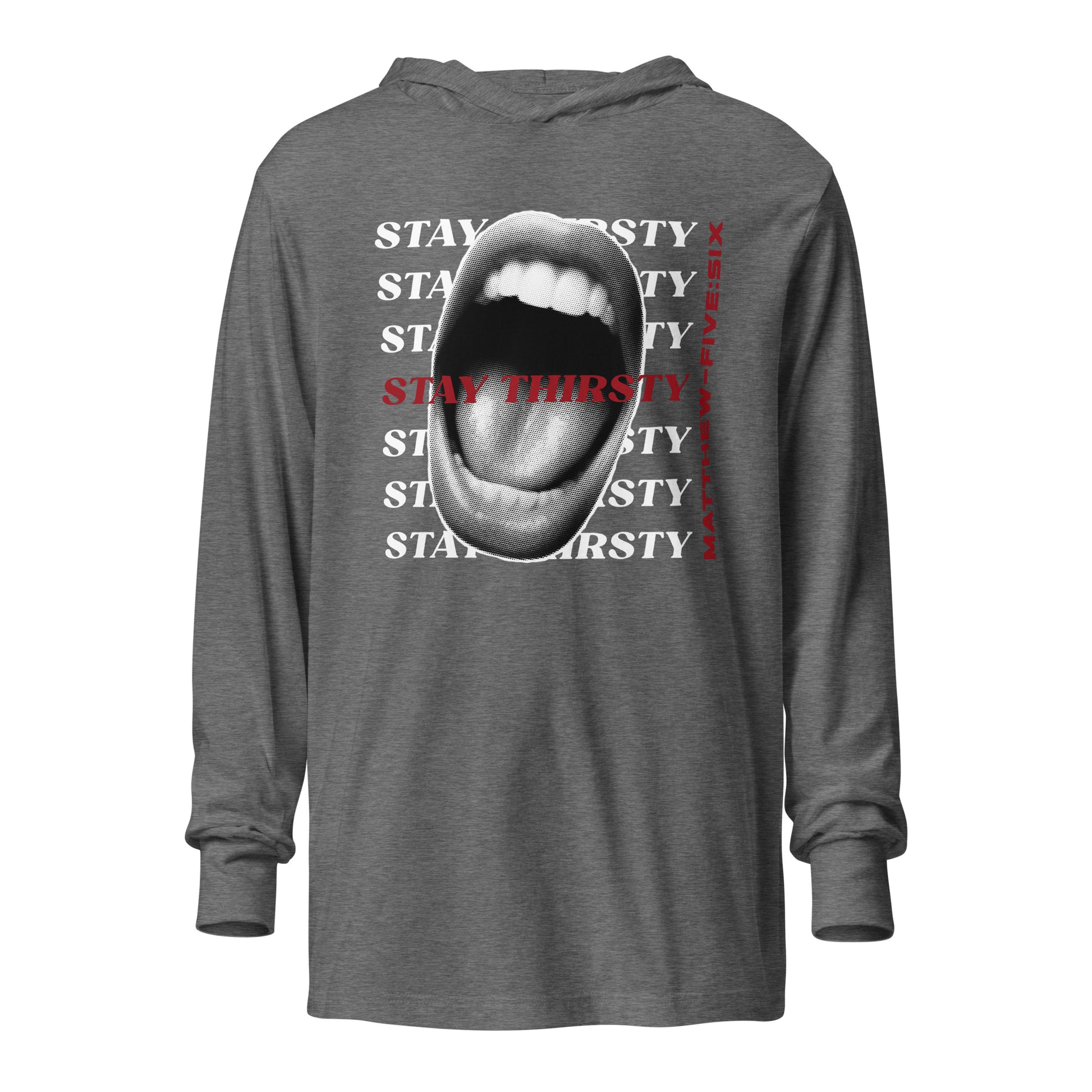 Thirsty hooded t-shirt gray