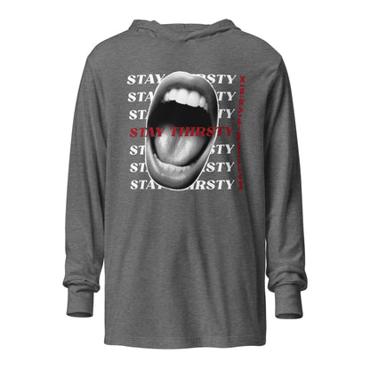 Thirsty hooded t-shirt gray