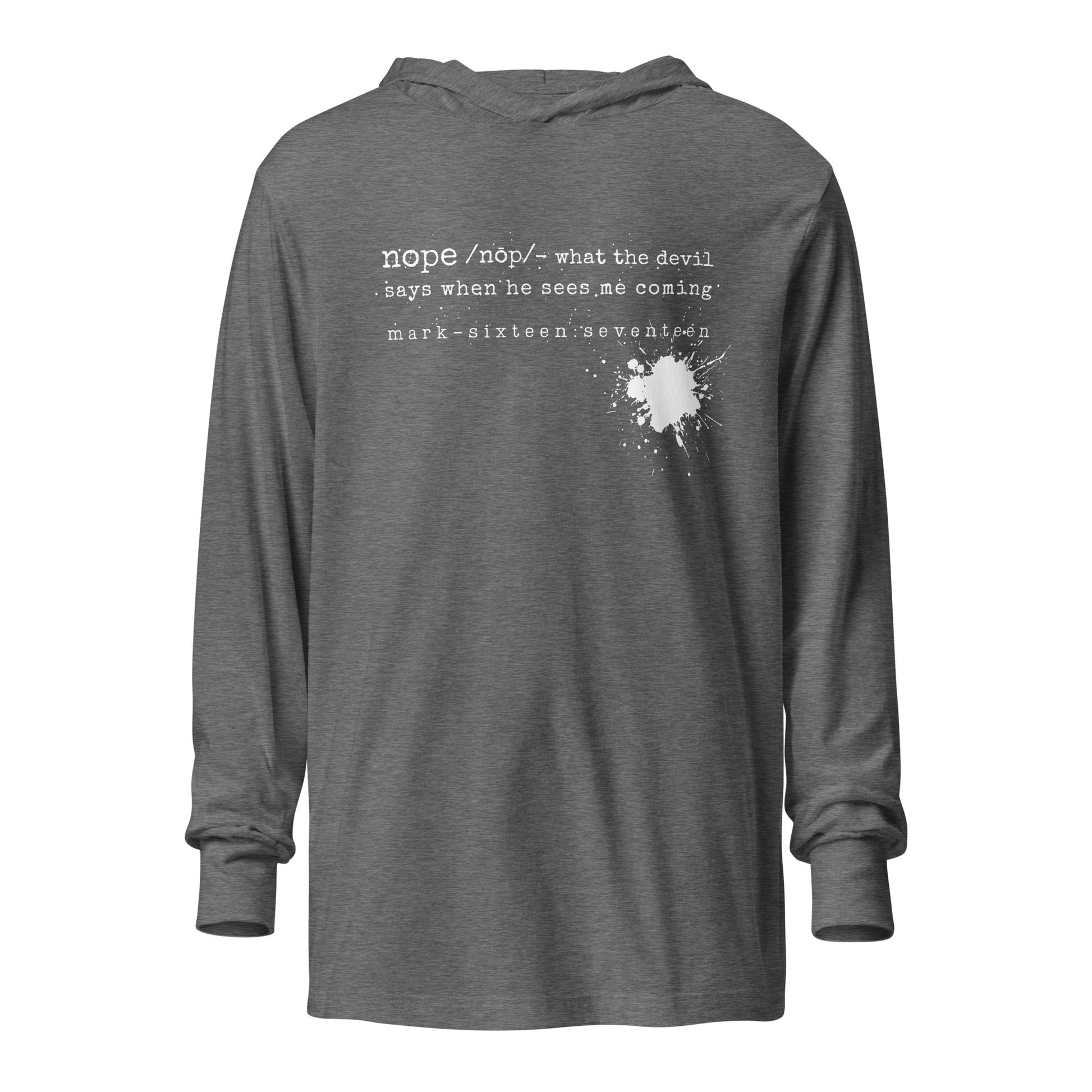 Nope hooded t-shirt gray