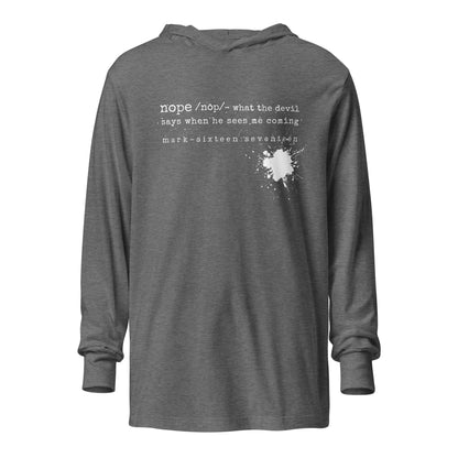 Nope hooded t-shirt gray
