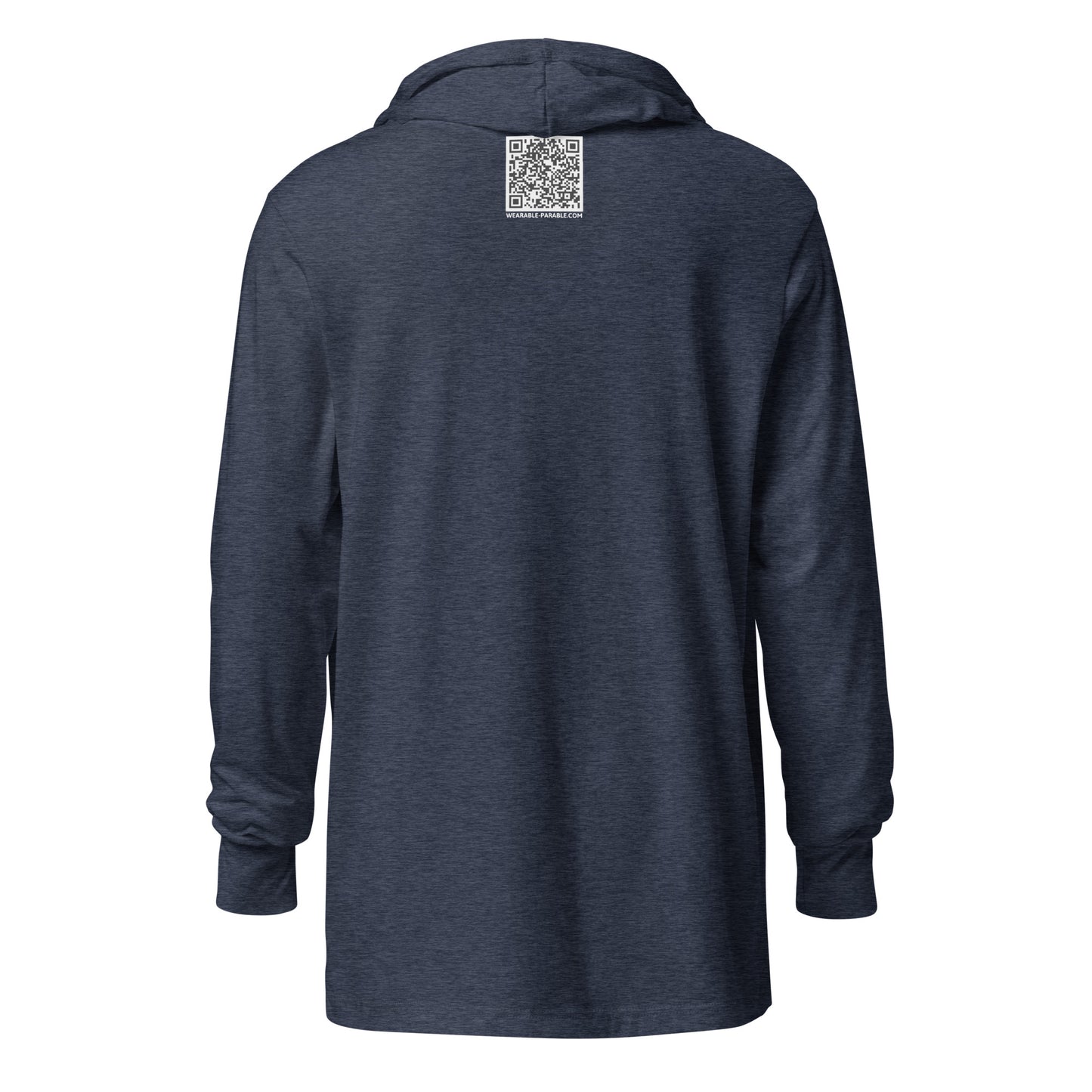 Thirsty hoodie t-shirt back heather navy