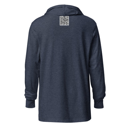 Nope hooded t-shirt back heather navy