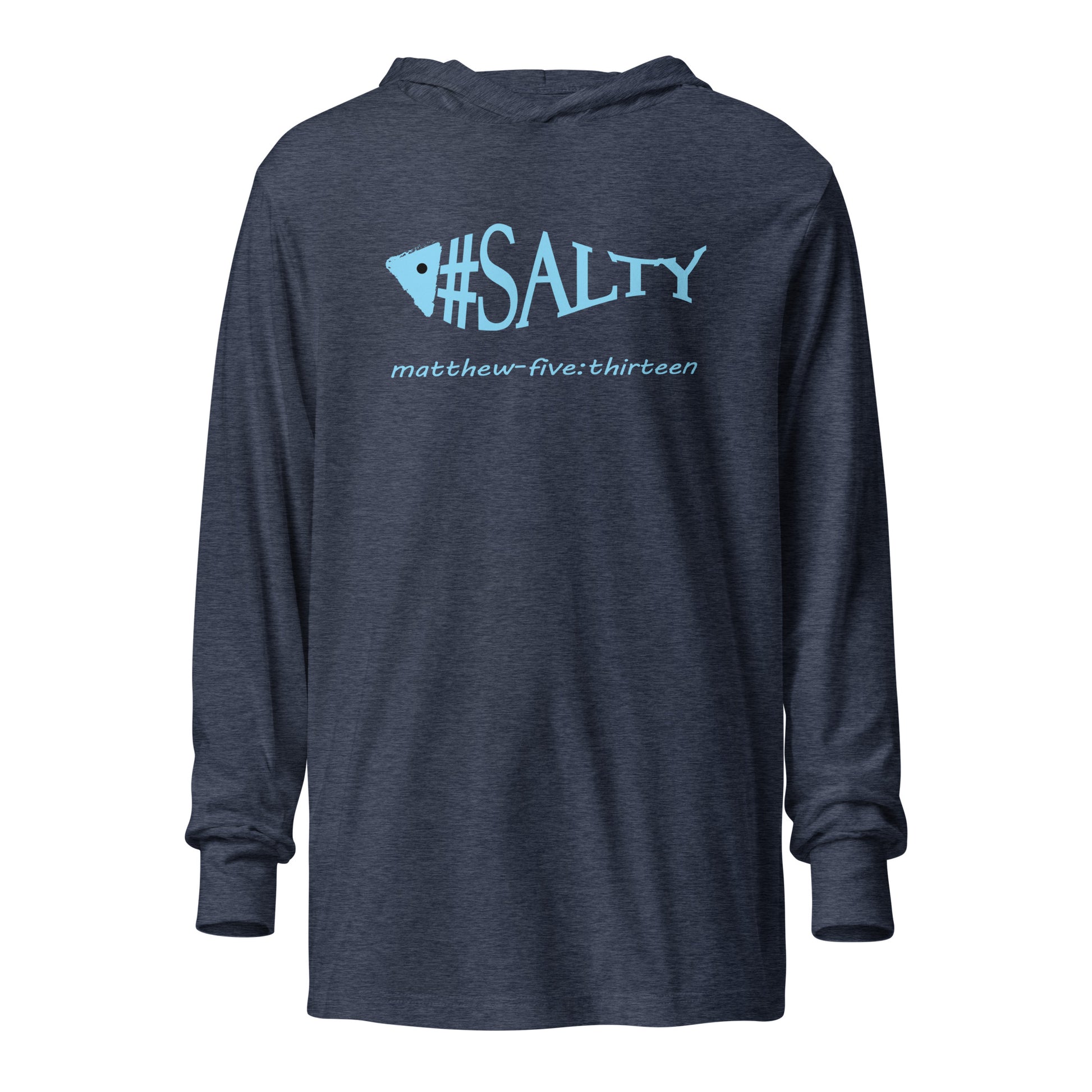 #Salty hooded t-shirt heather navy