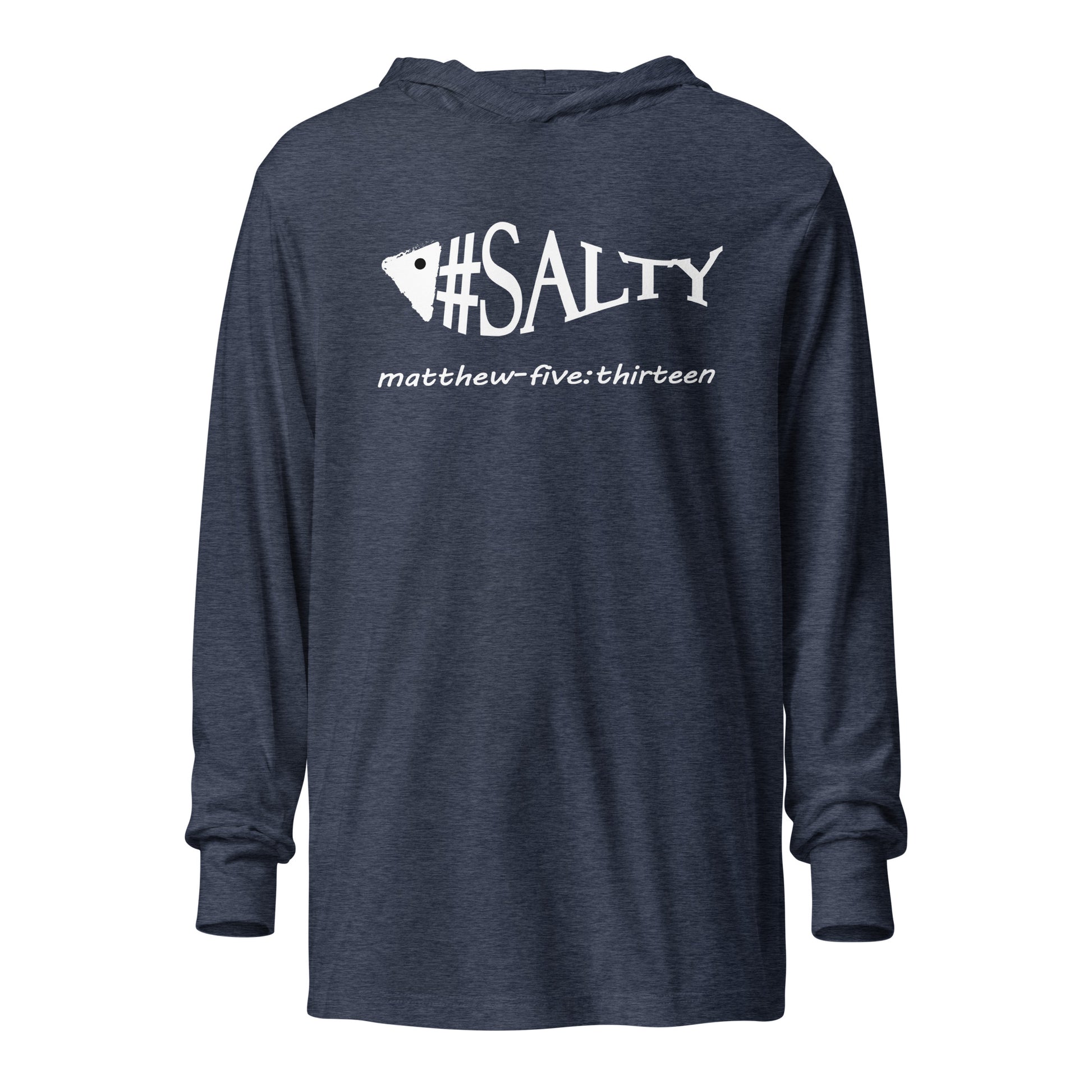 #Salty hooded t-shirt heather navy