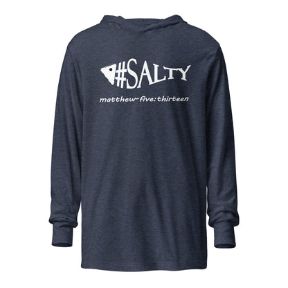 #Salty hooded t-shirt heather navy